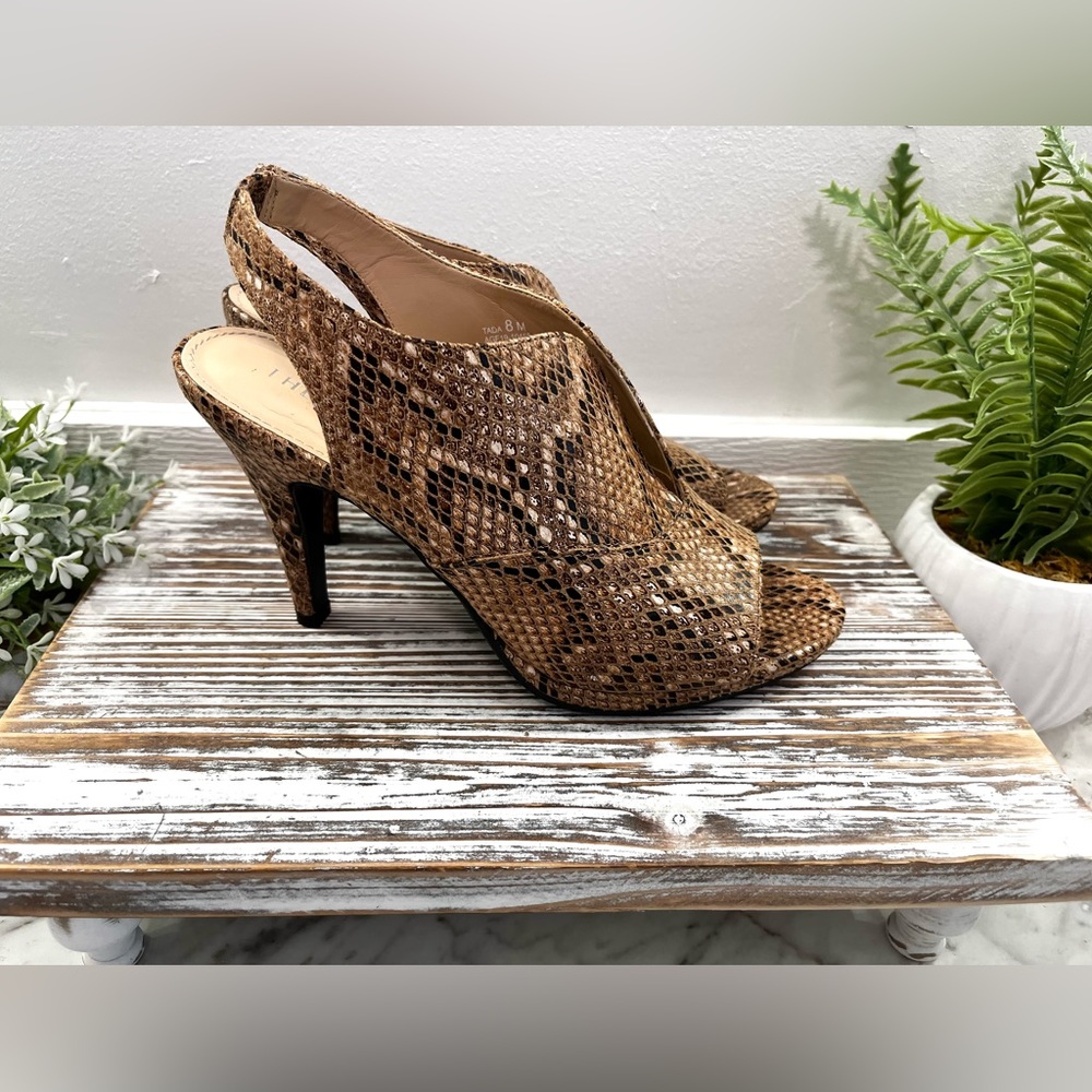 THE LIMITED Women’s Sz 8 Brown & Black Snakeskin Shoes